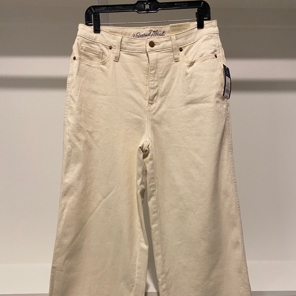 NWT Cream, wide leg denim pants